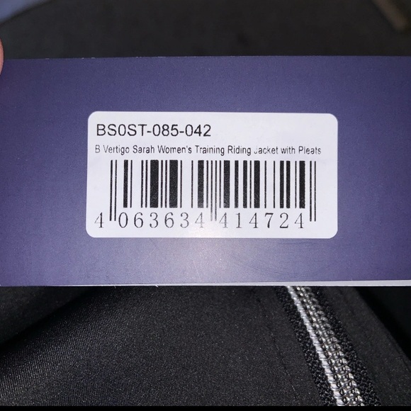 B VERTIGO SARA TRAINING JACKET black XL new with tags dressage equestrian pretty - Picture 6 of 15